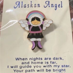 Pin with Purple and Black Accents